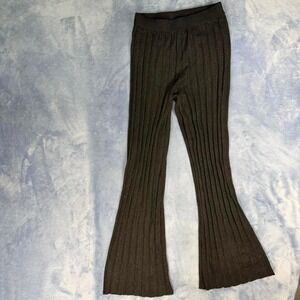 House of Harlow bLACK ribbed flare pants women Size XS